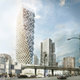 Illustration for article titled Squeezed skyscrapers base is so thin that it seems like it may fall